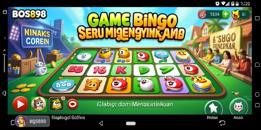Tampilan menawan dari gameplay Bingo di BOS898.
