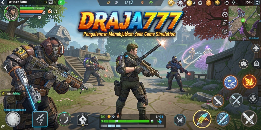 Screenshot gameplay DRAJA777 yang menunjukkan interaksi karakter dalam simulasi.