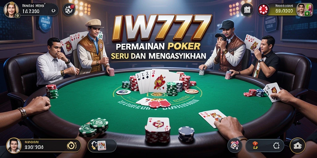 Tampilan screenshot IW777 menampilkan gameplay Poker yang seru dan interaktif.