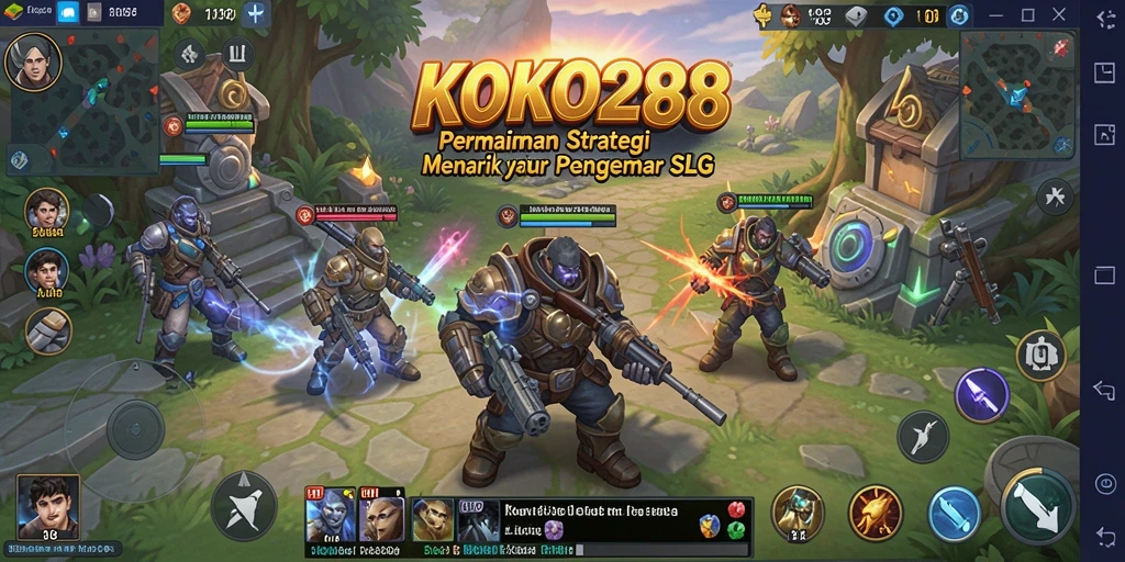 Tampilan gameplay KOKO288 dengan strategi pertarungan mendebarkan.