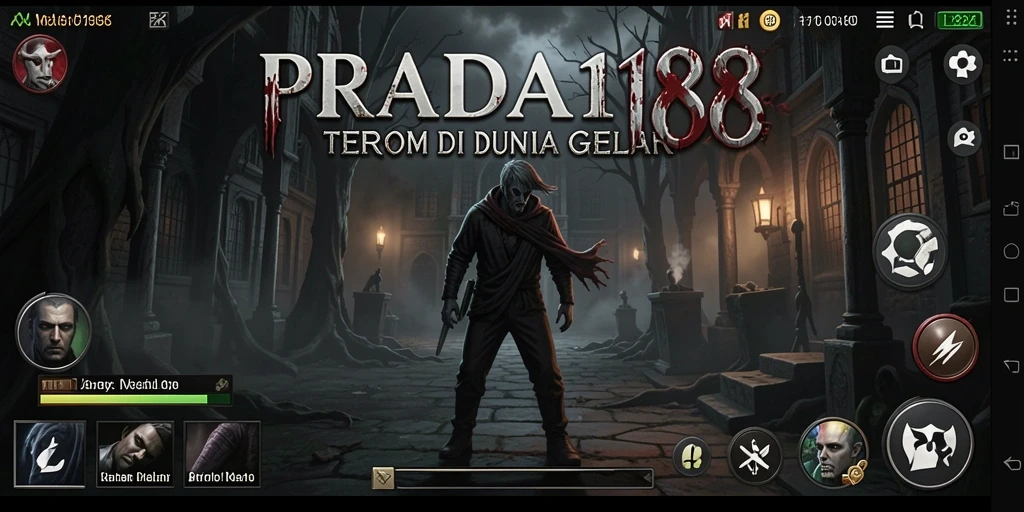 Tampilan gameplay PRADA188 di dunia horor yang menyeramkan.