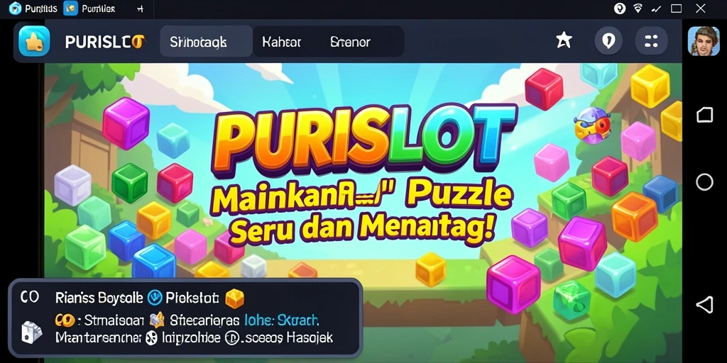 Tampilan gameplay seru di PURISLOT dengan berbagai puzzle menantang.