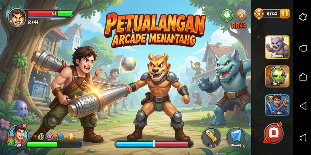 Tampilan gameplay RR44 yang penuh aksi dan tantangan.