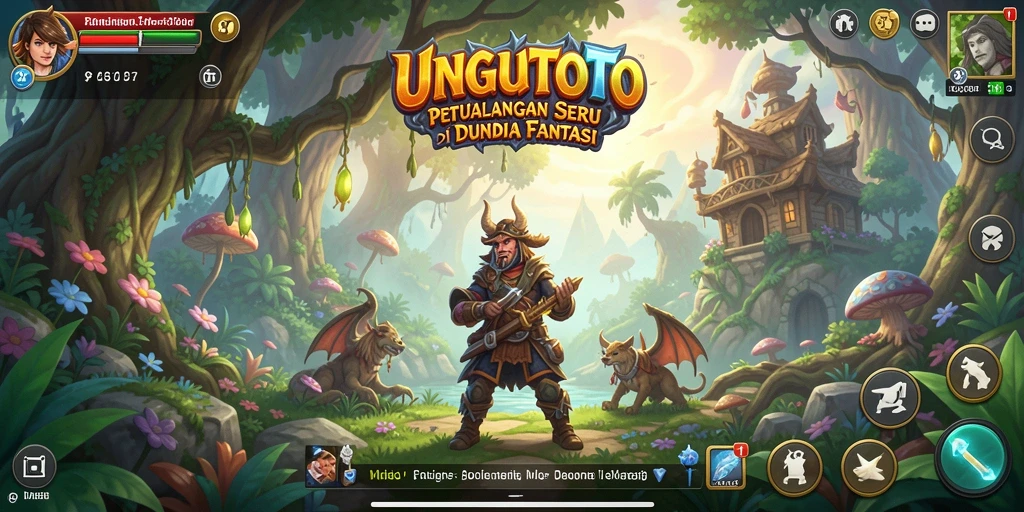 Tampilan gameplay UNGUTOTO dengan berbagai petualangan menarik.